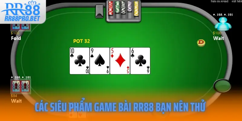 Các siêu phẩm game bài RR88 bạn nên thử